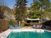 Looking back to the houses from the pool